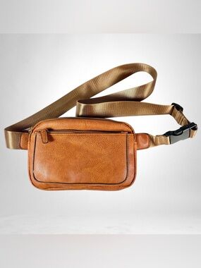 Vegan Leather Belt Bag for Women Fanny Pack Crossbody Adjustable